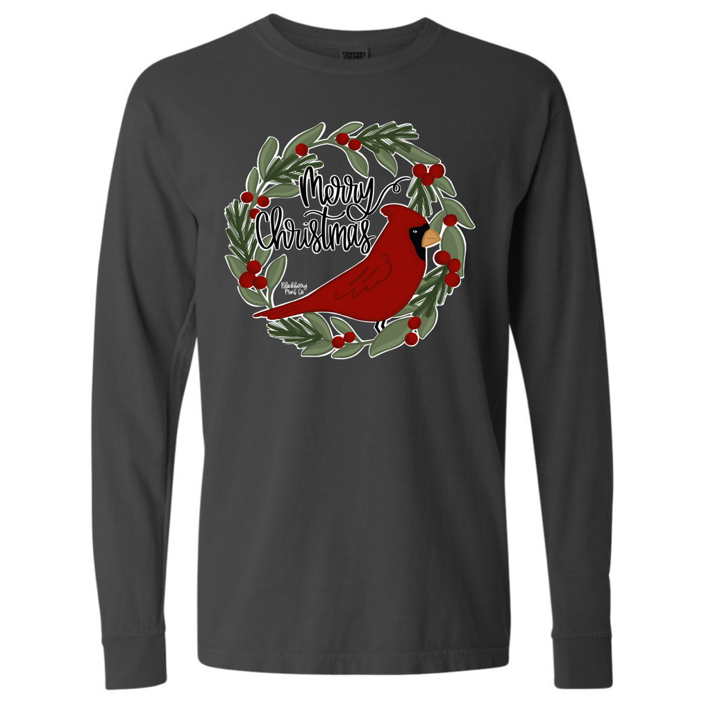 Cardinal Wreath Long Sleeve Tee