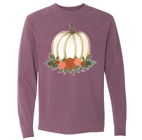 Floral Pumpkin Long Sleeve Tee
