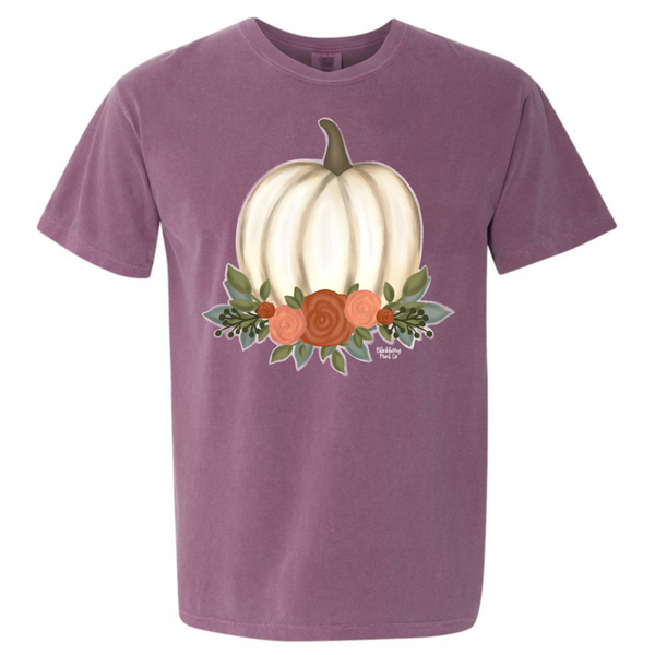 Floral Pumpkin Comfort Colors Tee