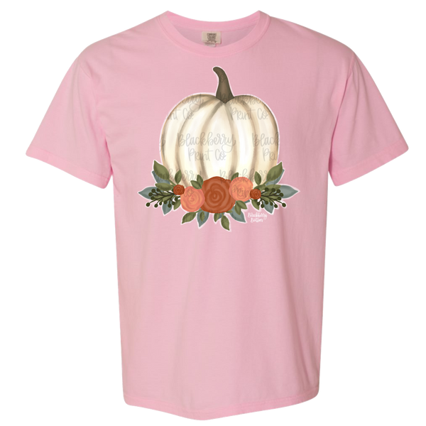 Floral Pumpkin Comfort Colors Tee