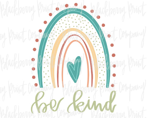 DTF Transfer Be Kind Rainbow