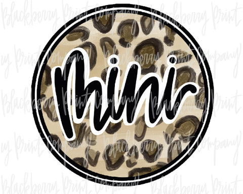 DTF Transfer Leopard Circle Mini