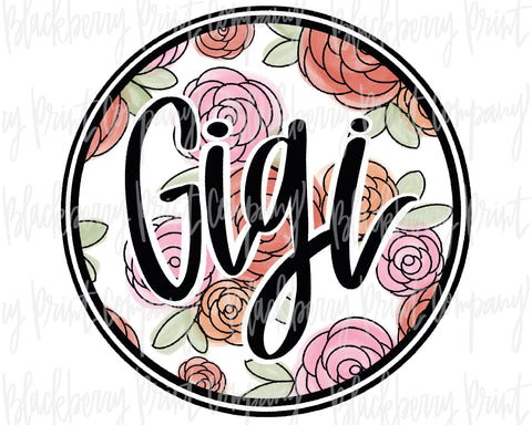DTF Transfer Gigi Floral Watercolor