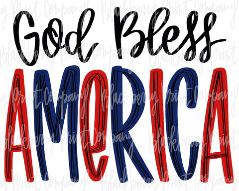 DTF Transfer God Bless America