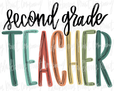 DTF Transfer Second Grade Teacher