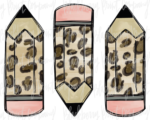DTF Transfer Leopard Pencil Trio