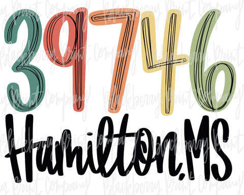 DTF Transfer Hamilton MS Zip Code