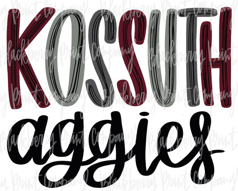 DTF Transfer Kossuth Aggies