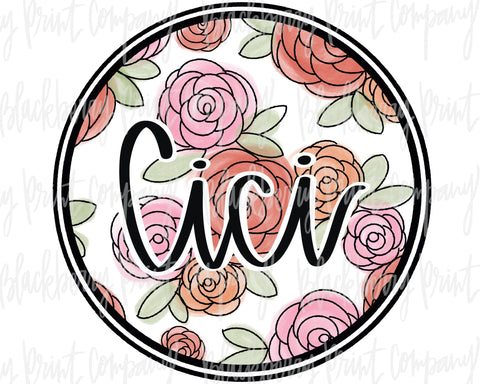 DTF Transfer Cici Floral Watercolor