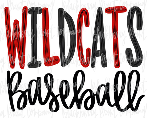 DTF Transfer Wildcats Baseball