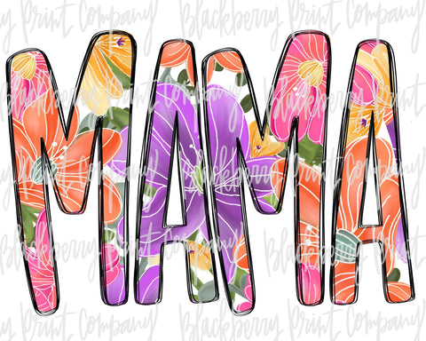 DTF Transfer Mama Floral Filled