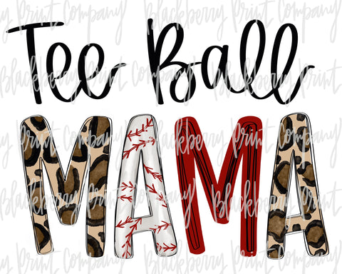 DTF Transfer Tee Ball Mama
