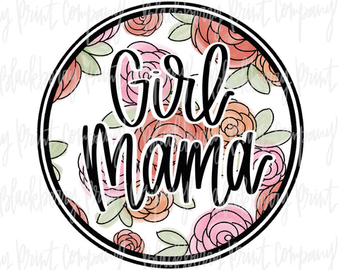 DTF Transfer Girl Mama Floral Watercolor