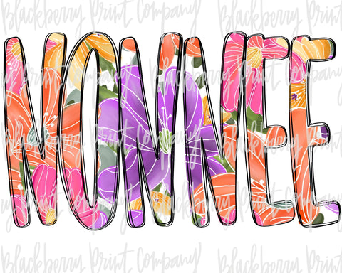 DTF Transfer Nonnee Floral Filled