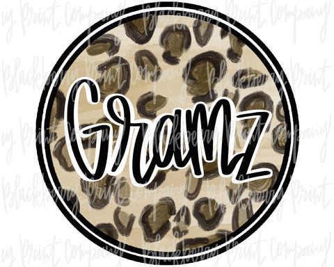 DTF Transfer Leopard Gramz Circle