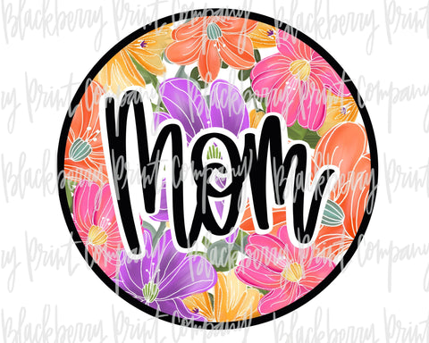 DTF Transfer Mom Floral Circle