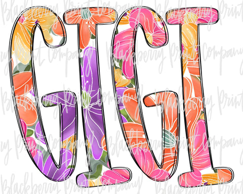 DTF Transfer Gigi Floral Filled