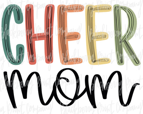 DTF Transfer Cheer Mom Floral