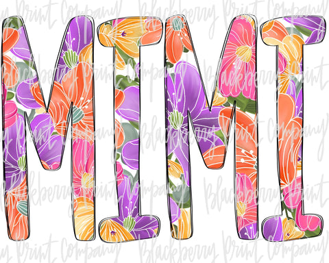 DTF Transfer Mimi Floral Filled