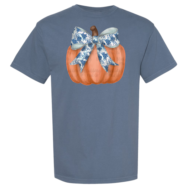 Chinoiserie Bow Pumpkin Comfort Colors Tee