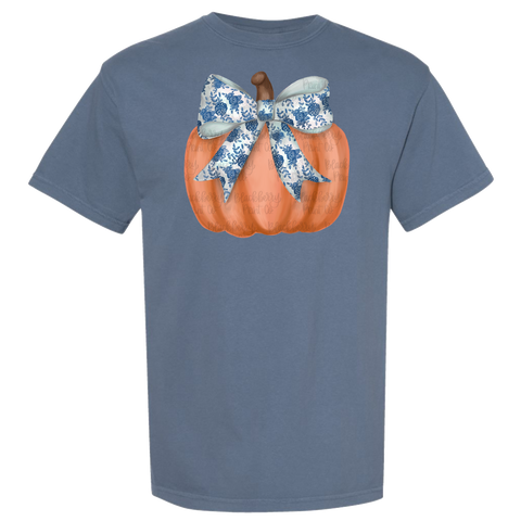 Chinoiserie Bow Pumpkin Comfort Colors Tee